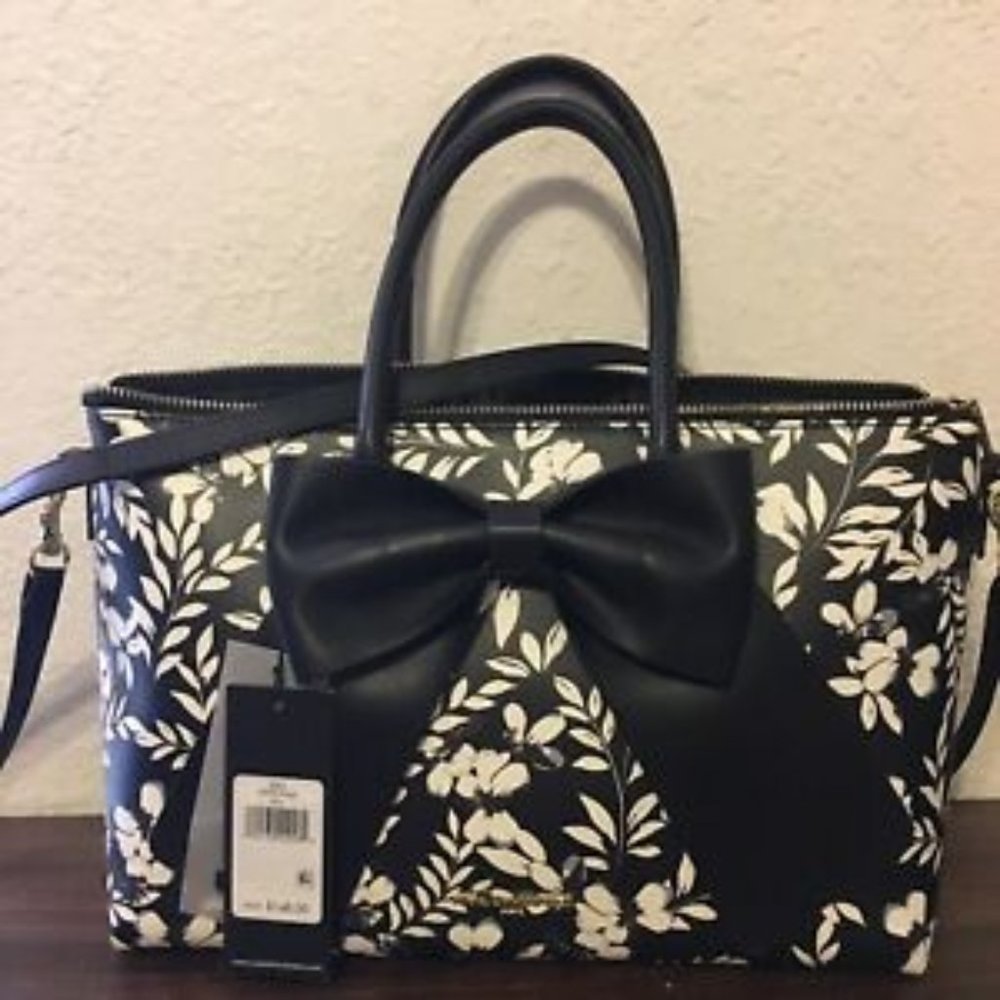 NWT Karl Lagerfeld Paris Large Bow Satchel